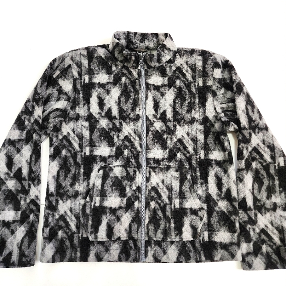 Eddie Bauer Boy,'s Black Zip Front Warm Jacket, Size Larg 14/16